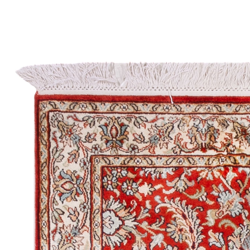 Løber Silketæppe - Kashmir Silk - 242 x 79 cm - rød