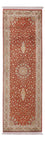 Løber Silketæppe - Kashmir Silk - 251 x 81 cm - rød