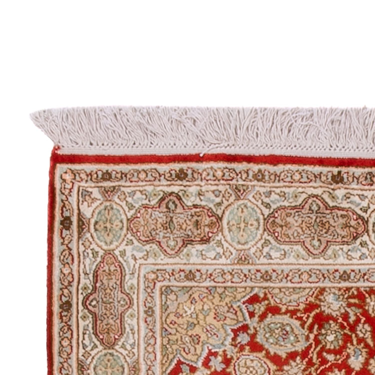 Løber Silketæppe - Kashmir Silk - 251 x 81 cm - rød