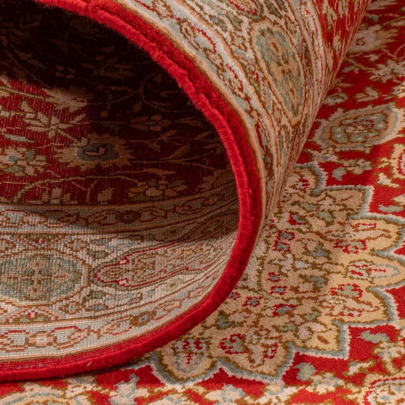 Løber Silketæppe - Kashmir Silk - 251 x 81 cm - rød