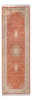 Løber Silketæppe - Kashmir Silk - 251 x 79 cm - rød