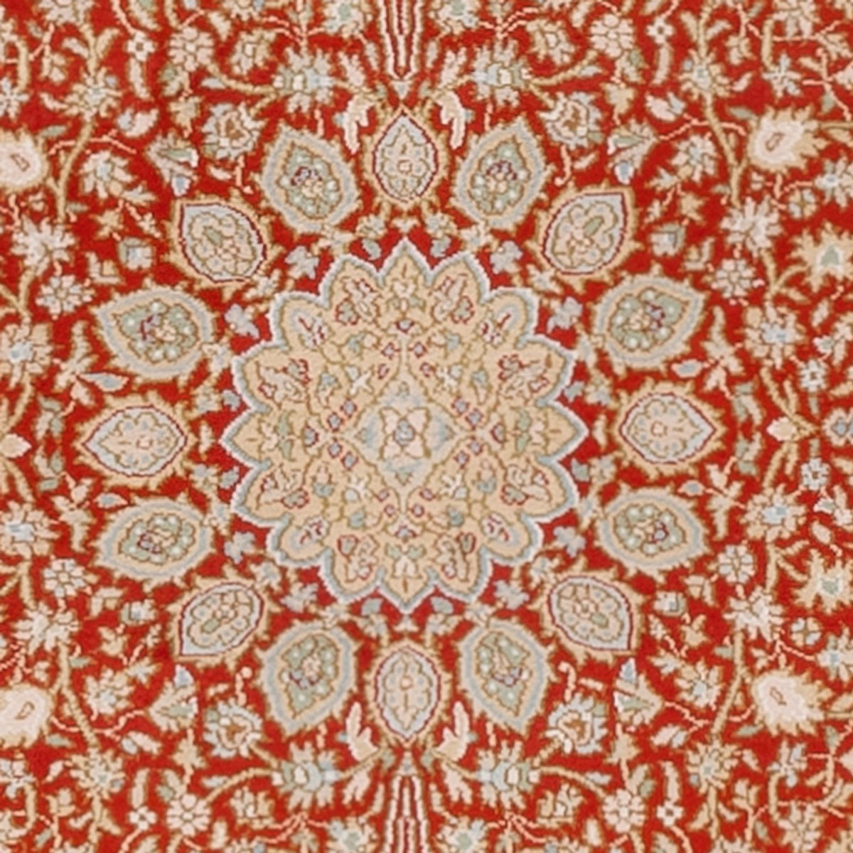 Løber Silketæppe - Kashmir Silk - 251 x 79 cm - rød