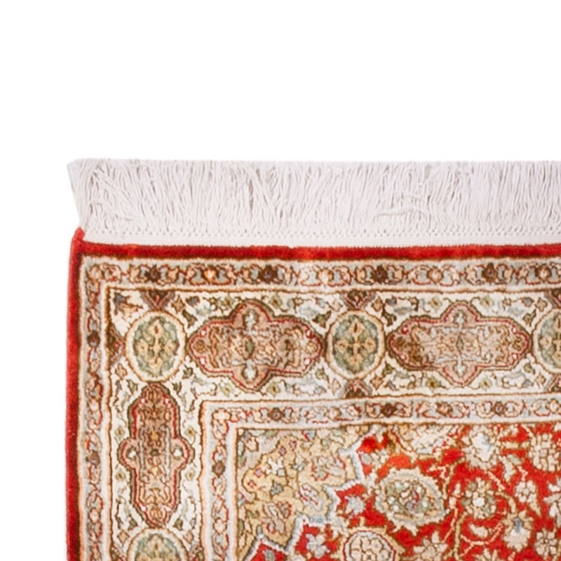 Løber Silketæppe - Kashmir Silk - 251 x 79 cm - rød