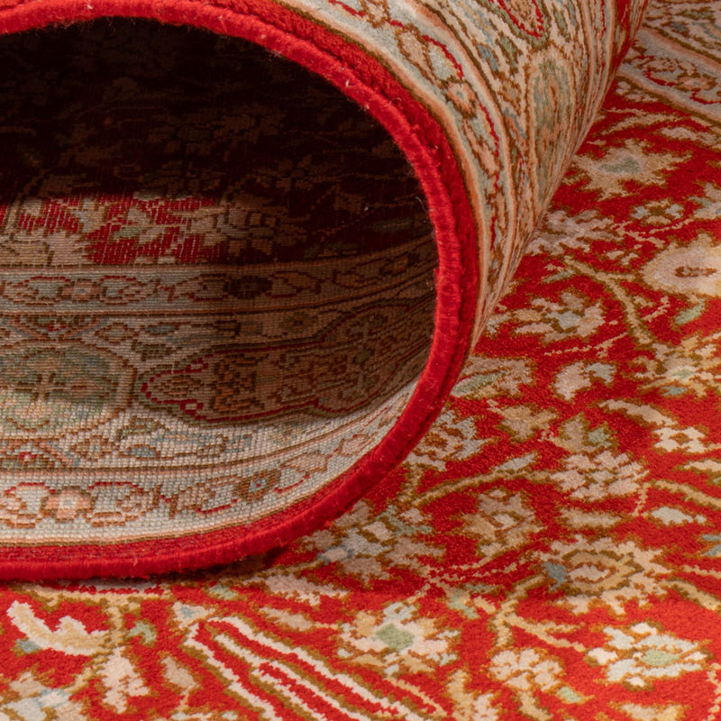 Løber Silketæppe - Kashmir Silk - 251 x 79 cm - rød