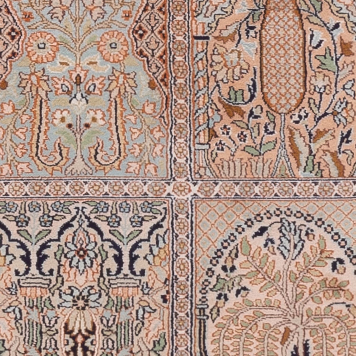Løber Silketæppe - Kashmir Silk - 243 x 80 cm - mørk beige