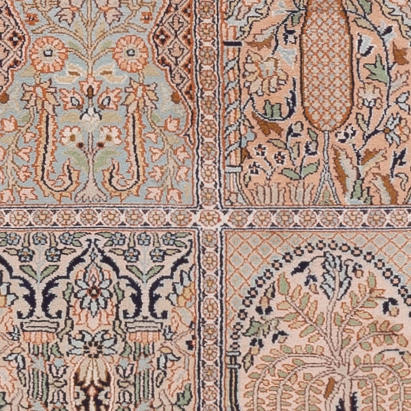 Løber Silketæppe - Kashmir Silk - 243 x 80 cm - mørk beige