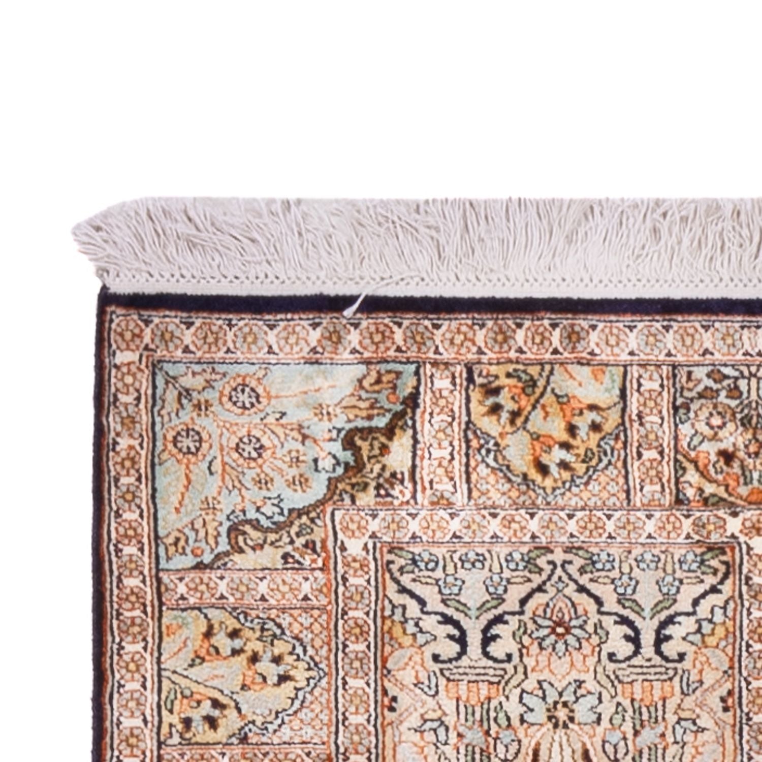 Løber Silketæppe - Kashmir Silk - 243 x 80 cm - mørk beige