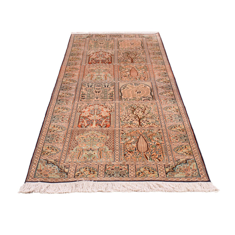 Løber Silketæppe - Kashmir Silk - 243 x 80 cm - mørk beige