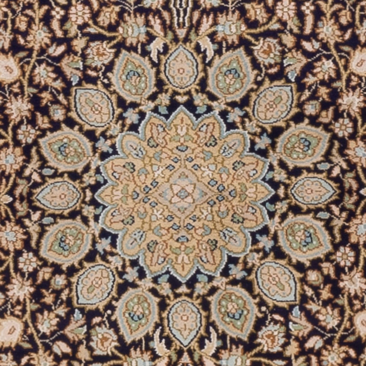 Løber Silketæppe - Kashmir Silk - 255 x 81 cm - mørk beige