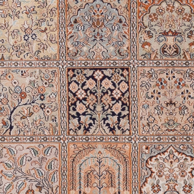 Løber Silketæppe - Kashmir Silk - 305 x 81 cm - mørk beige
