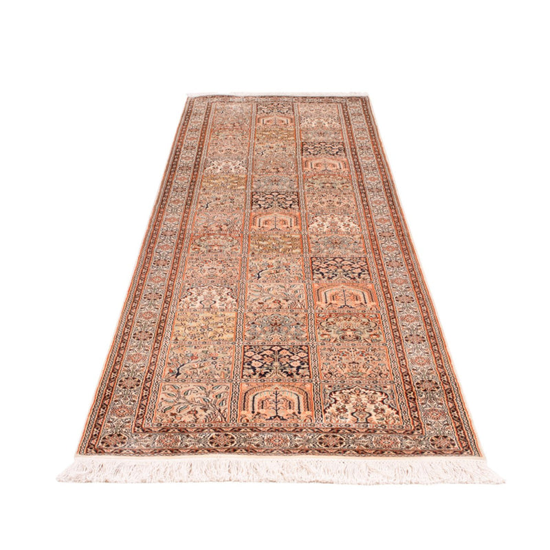 Løber Silketæppe - Kashmir Silk - 305 x 81 cm - mørk beige