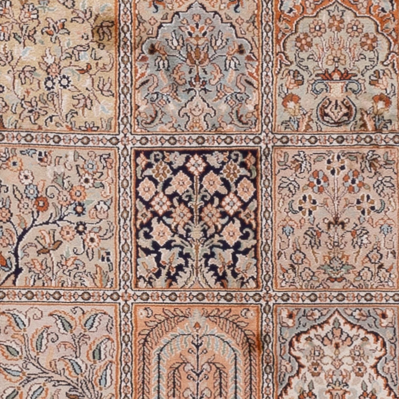 Løber Silketæppe - Kashmir Silk - 307 x 81 cm - mørk beige