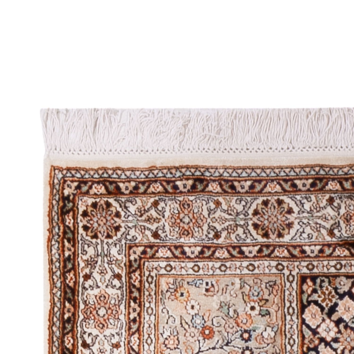 Løber Silketæppe - Kashmir Silk - 307 x 81 cm - mørk beige