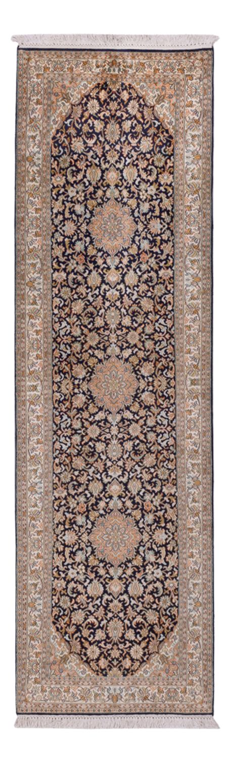 Løber Silketæppe - Kashmir Silk - 264 x 76 cm - mørk beige