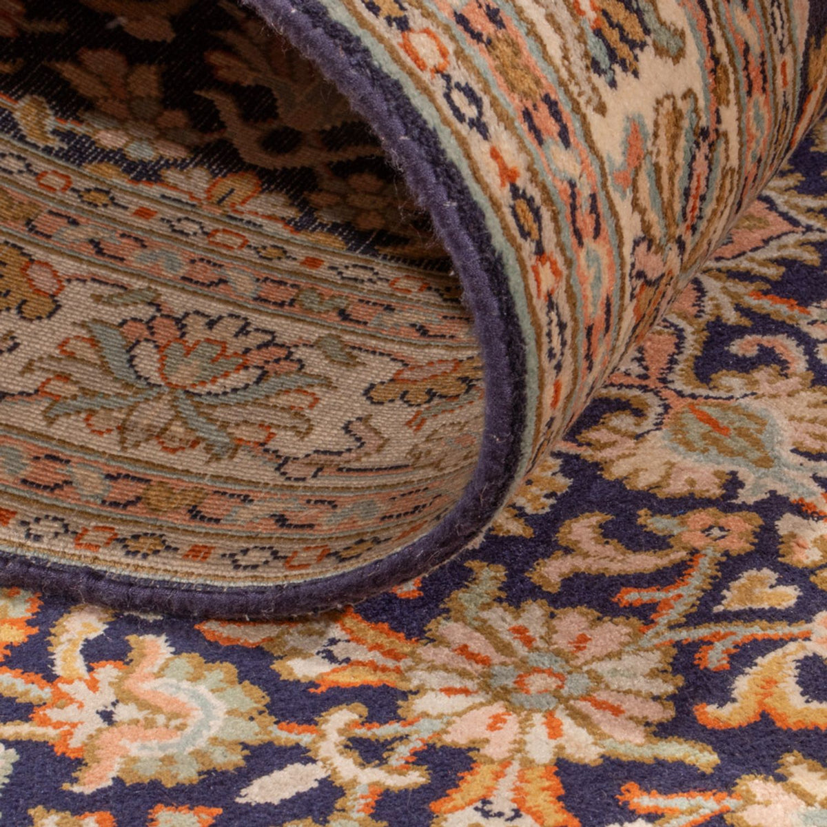 Løber Silketæppe - Kashmir Silk - 264 x 76 cm - mørk beige