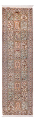 Løber Silketæppe - Kashmir Silk - 285 x 80 cm - mørk beige