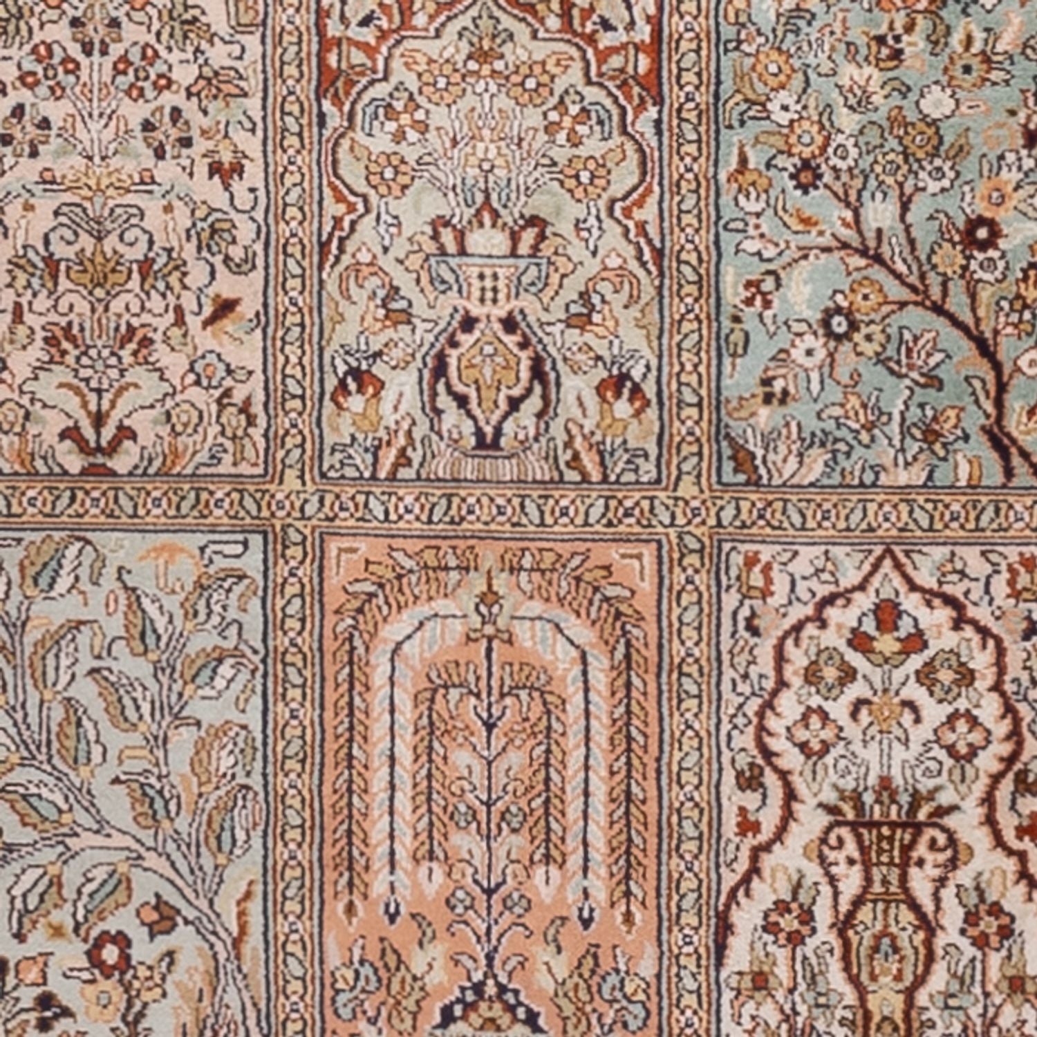 Løber Silketæppe - Kashmir Silk - 285 x 80 cm - mørk beige