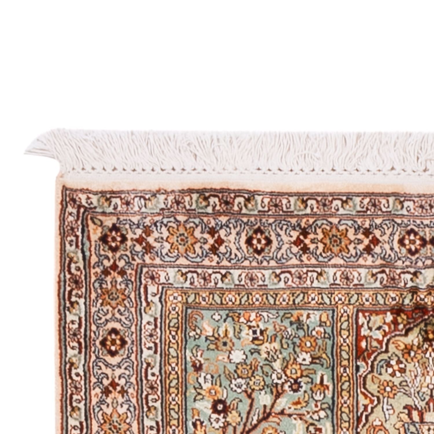 Løber Silketæppe - Kashmir Silk - 285 x 80 cm - mørk beige