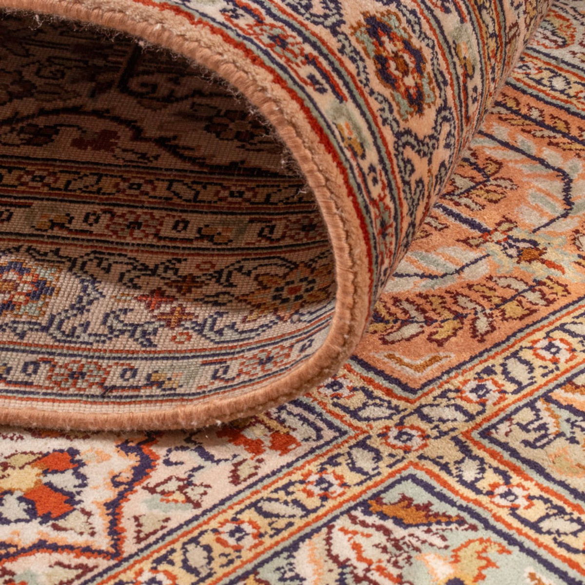 Løber Silketæppe - Kashmir Silk - 285 x 80 cm - mørk beige