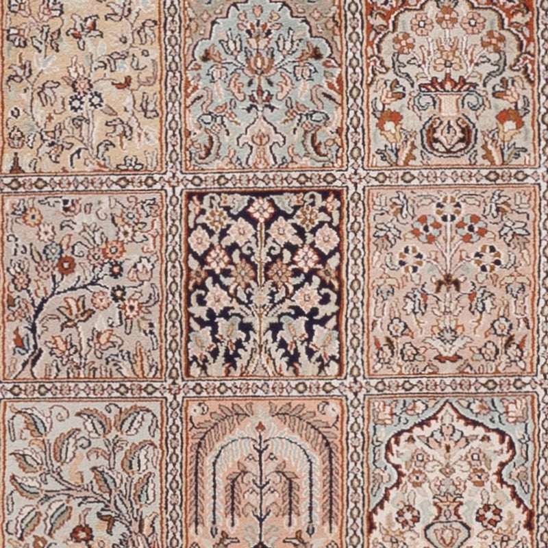 Løber Silketæppe - Kashmir Silk - 298 x 77 cm - mørk beige