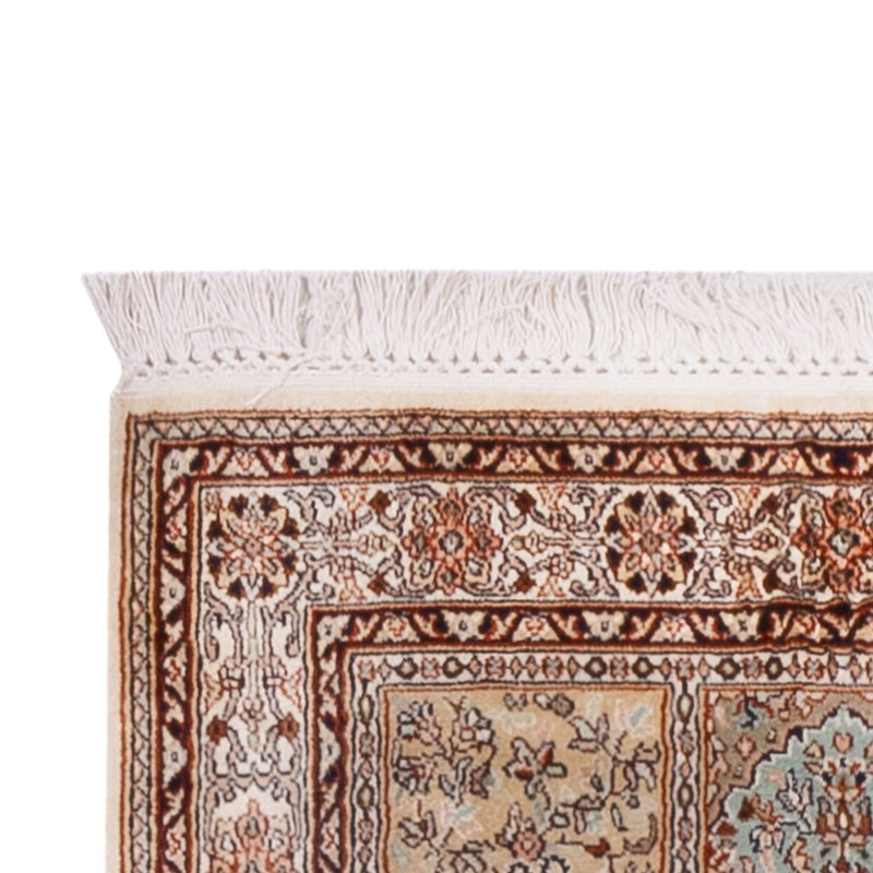 Løber Silketæppe - Kashmir Silk - 298 x 77 cm - mørk beige