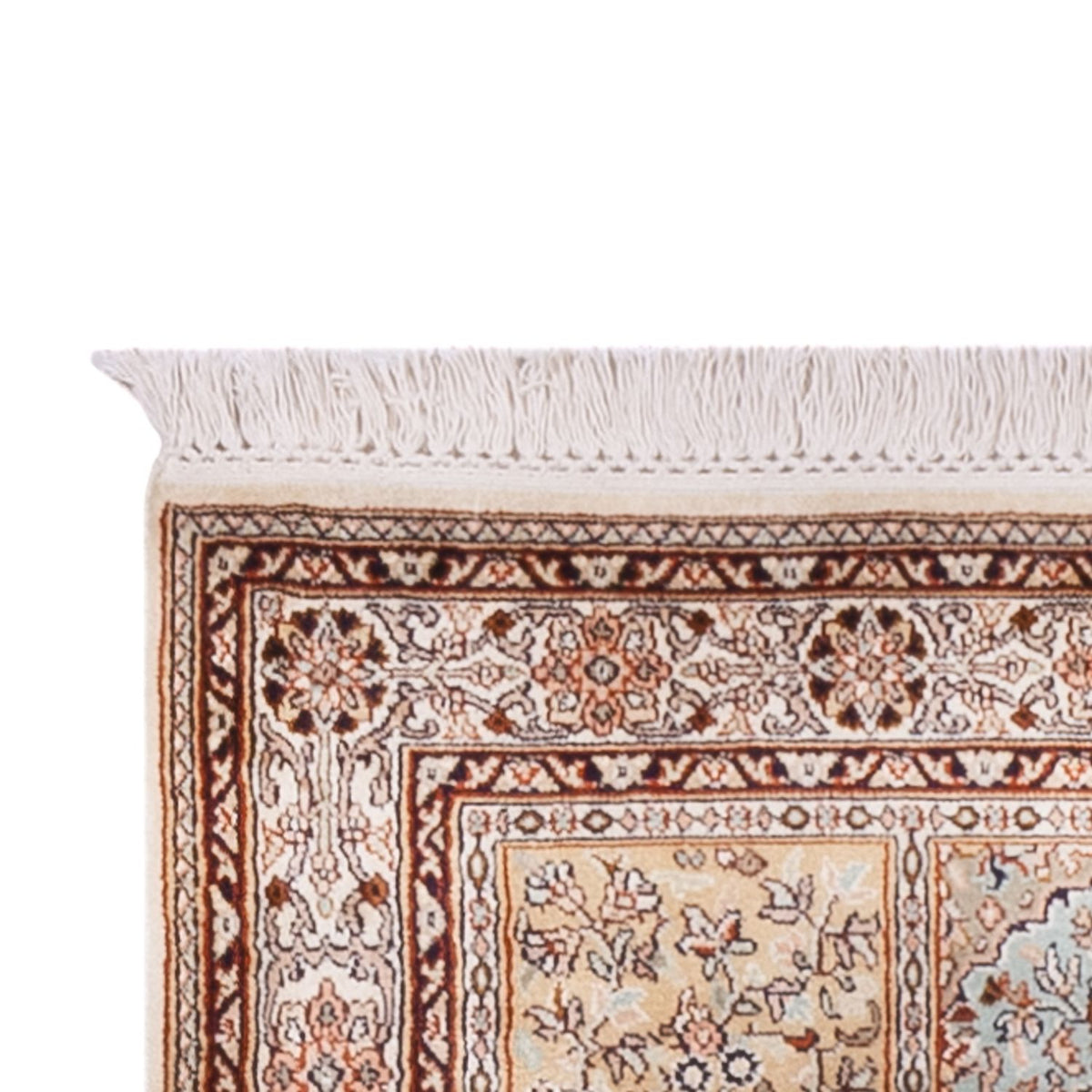 Løber Silketæppe - Kashmir Silk - 301 x 79 cm - mørk beige