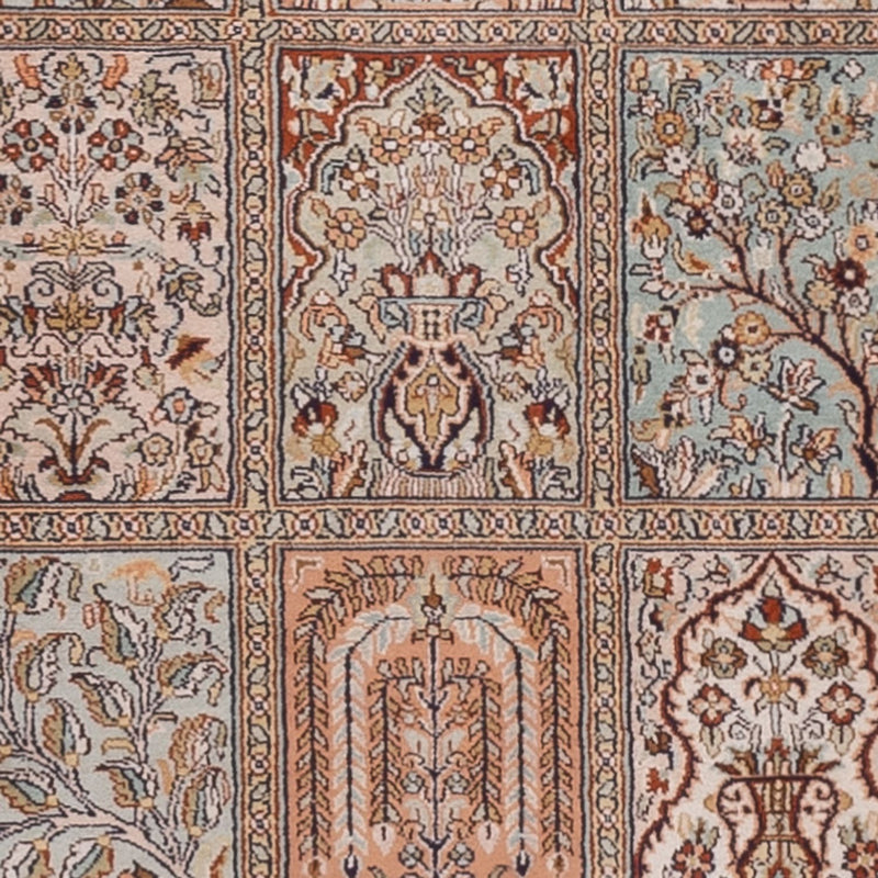 Løber Silketæppe - Kashmir Silk - 287 x 80 cm - mørk beige