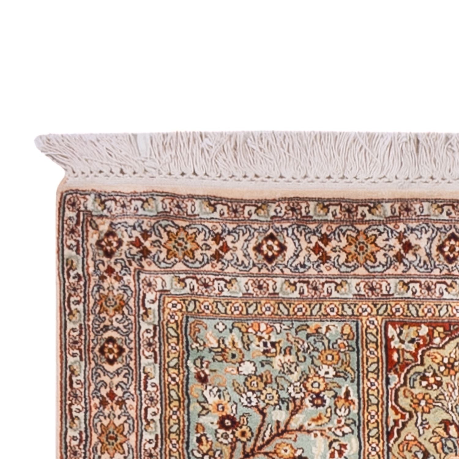 Løber Silketæppe - Kashmir Silk - 287 x 80 cm - mørk beige