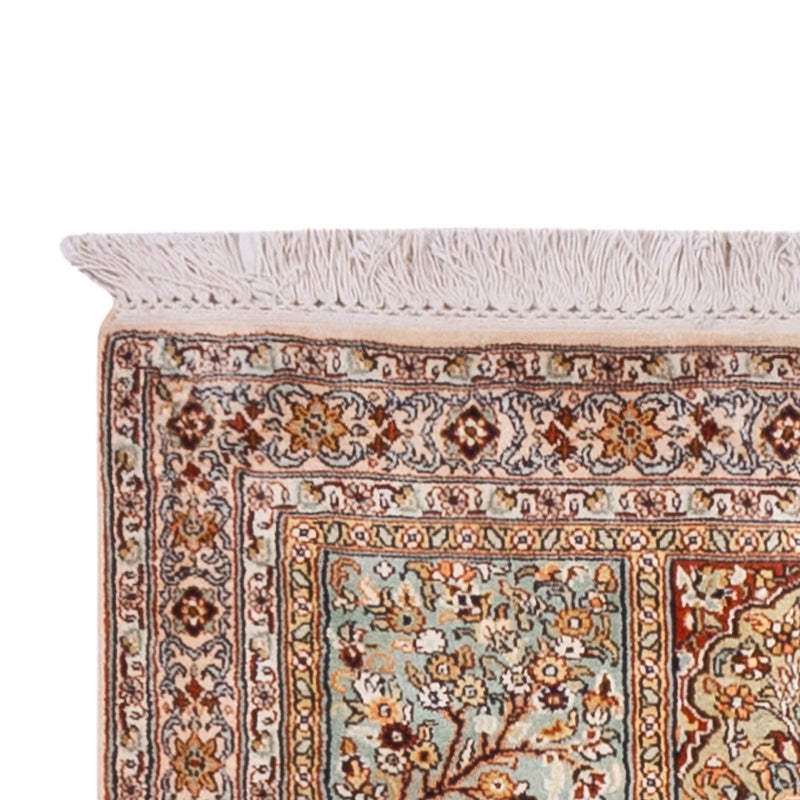 Løber Silketæppe - Kashmir Silk - 287 x 80 cm - mørk beige
