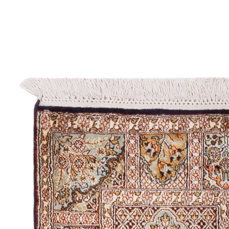 Løber Silketæppe - Kashmir Silk - 296 x 77 cm - mørk beige
