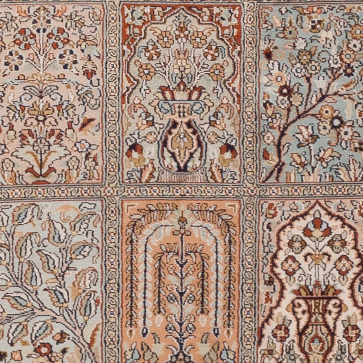 Løber Silketæppe - Kashmir Silk - 303 x 81 cm - mørk beige