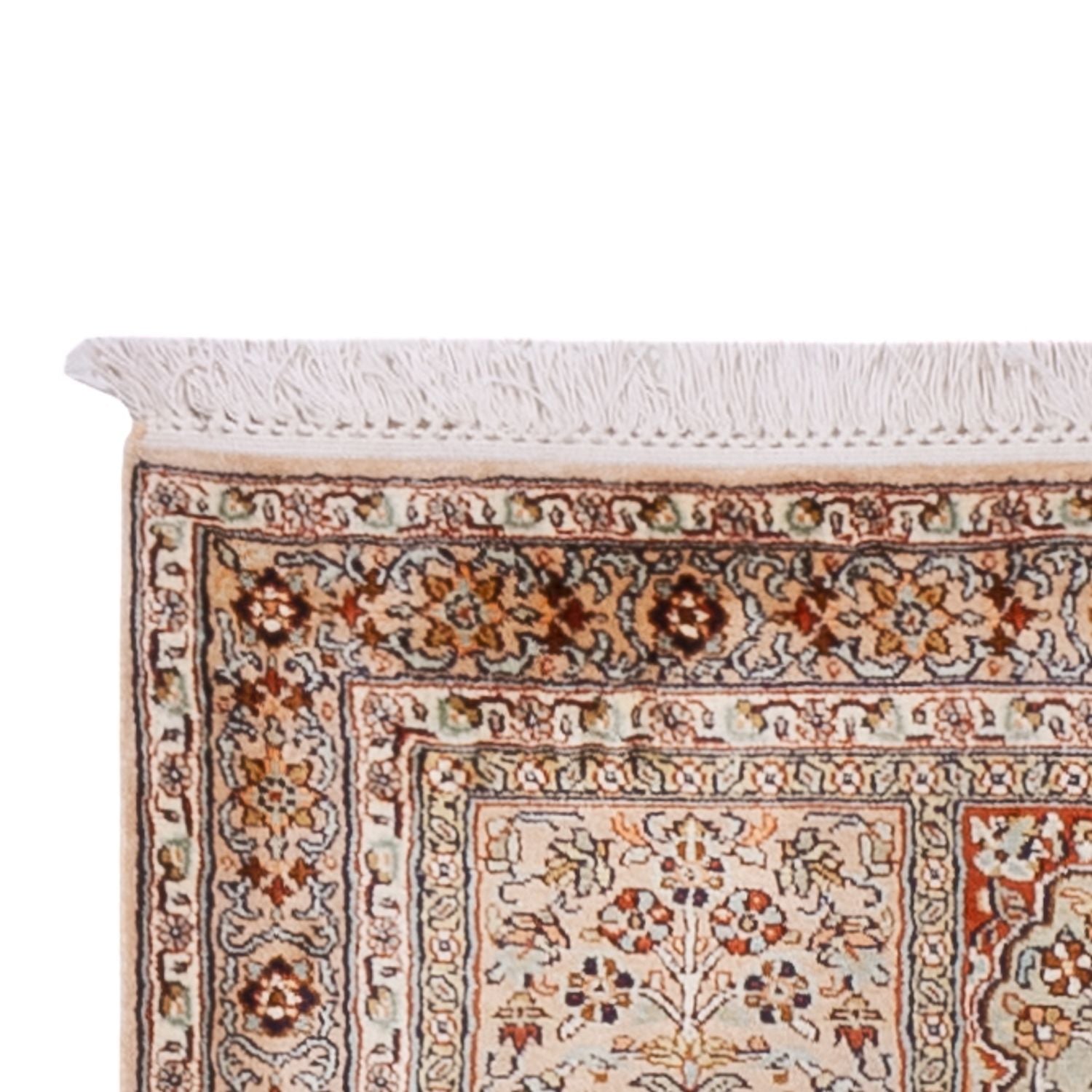 Løber Silketæppe - Kashmir Silk - 303 x 81 cm - mørk beige