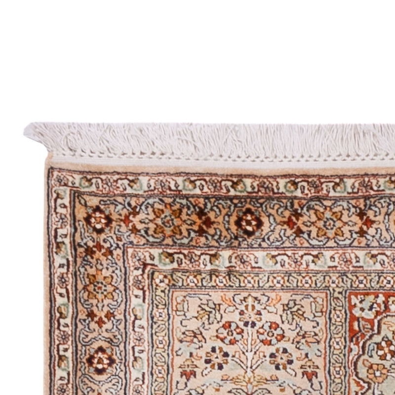 Løber Silketæppe - Kashmir Silk - 303 x 81 cm - mørk beige