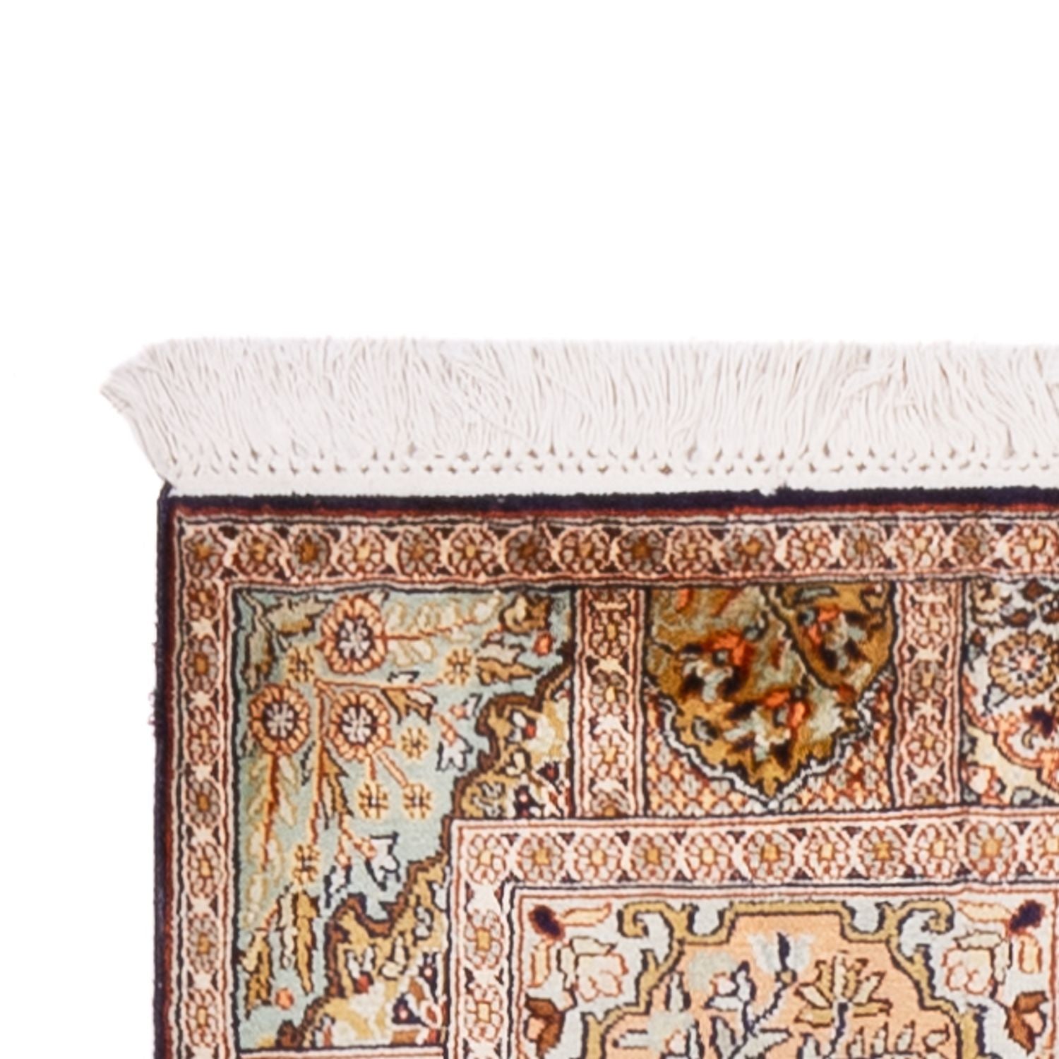 Løber Silketæppe - Kashmir Silk - 296 x 78 cm - mørk beige
