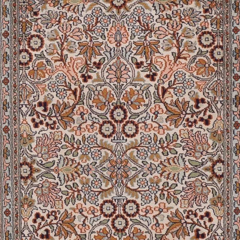 Løber Silketæppe - Kashmir Silk - 338 x 79 cm - mørk beige
