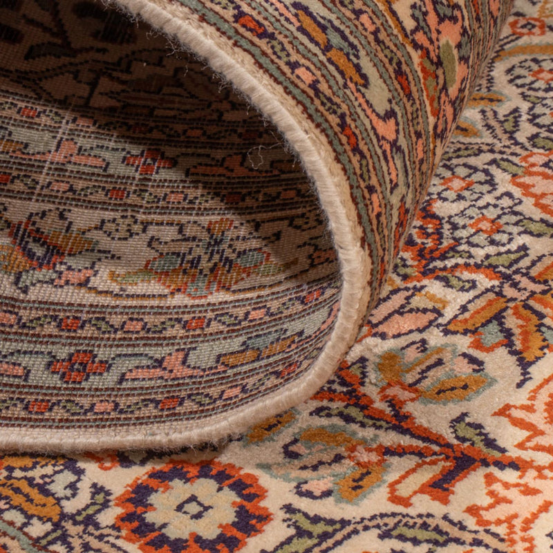 Løber Silketæppe - Kashmir Silk - 338 x 79 cm - mørk beige