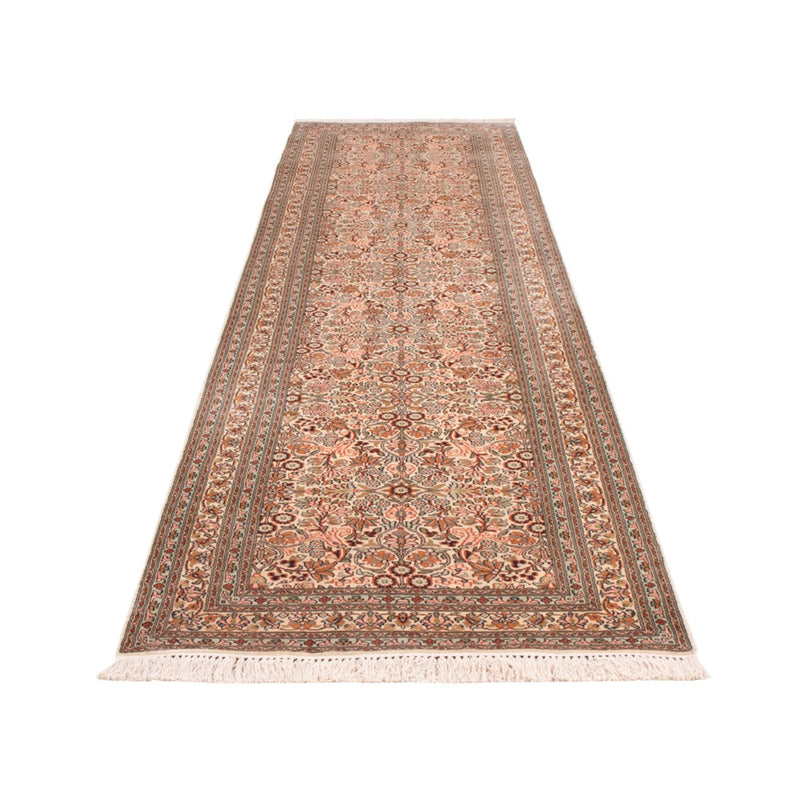 Løber Silketæppe - Kashmir Silk - 338 x 79 cm - mørk beige