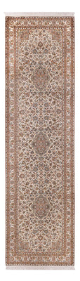 Løber Silketæppe - Kashmir Silk - 290 x 81 cm - lys beige