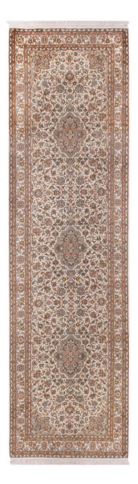 Løber Silketæppe - Kashmir Silk - 290 x 81 cm - lys beige