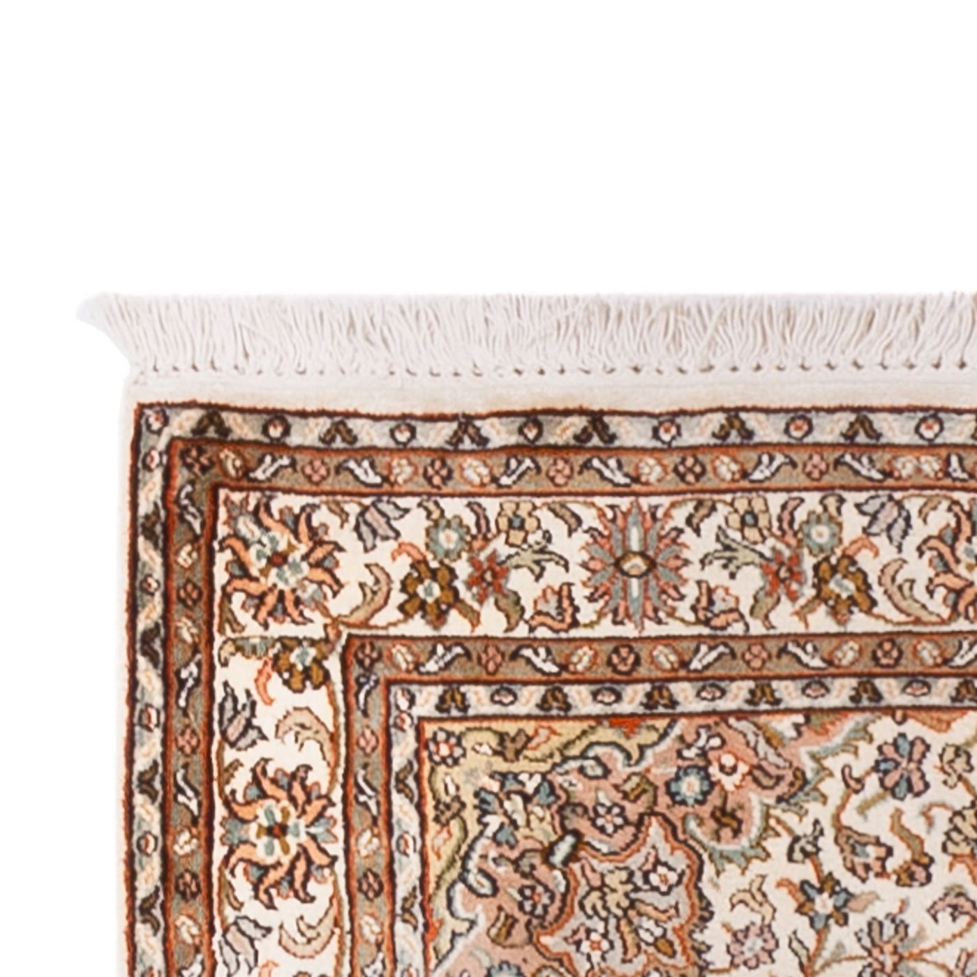 Løber Silketæppe - Kashmir Silk - 290 x 81 cm - lys beige