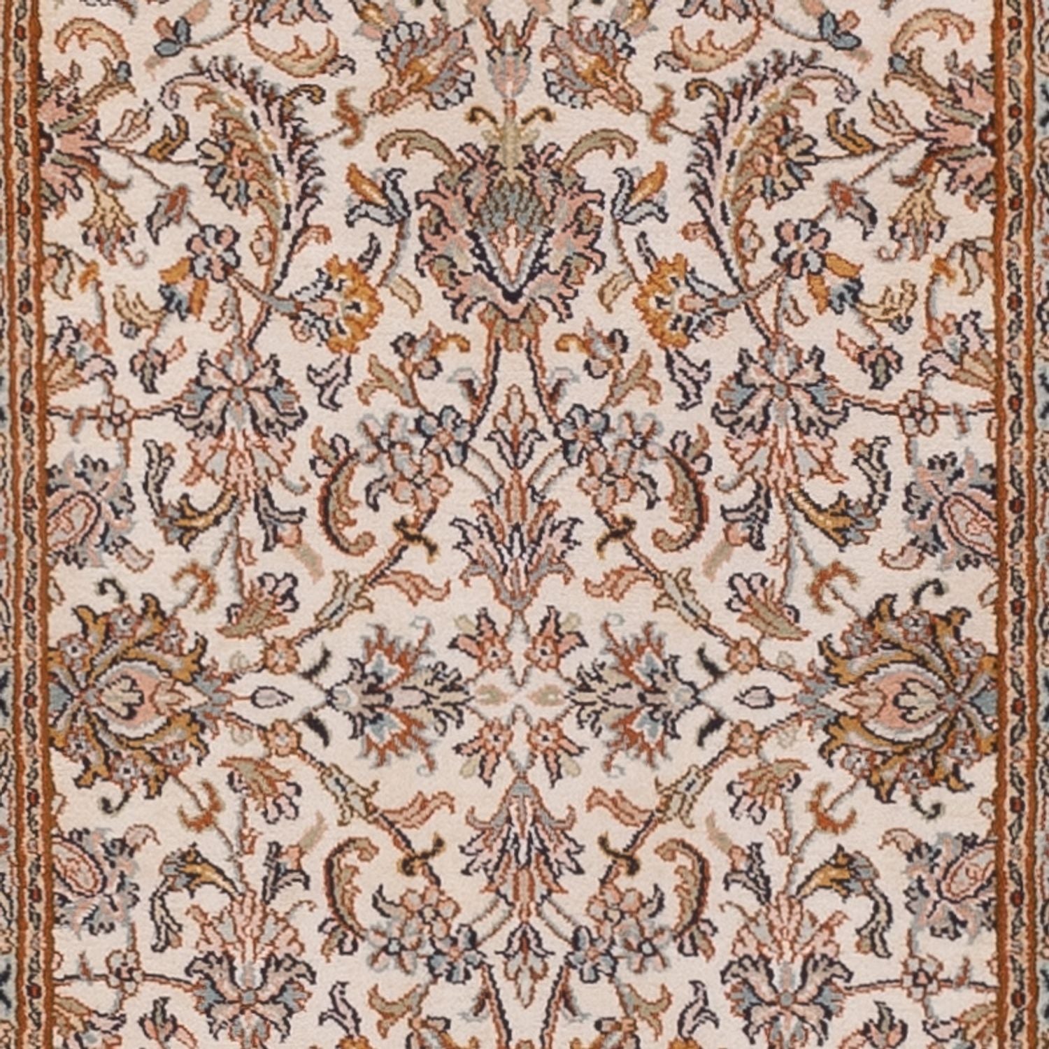 Løber Silketæppe - Kashmir Silk - 325 x 76 cm - lys beige