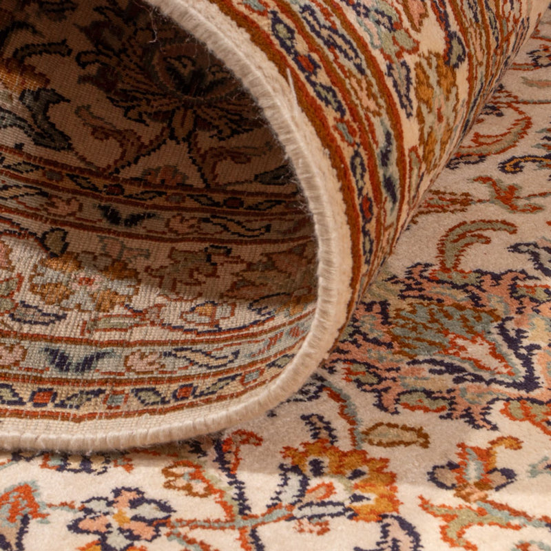 Løber Silketæppe - Kashmir Silk - 325 x 76 cm - lys beige