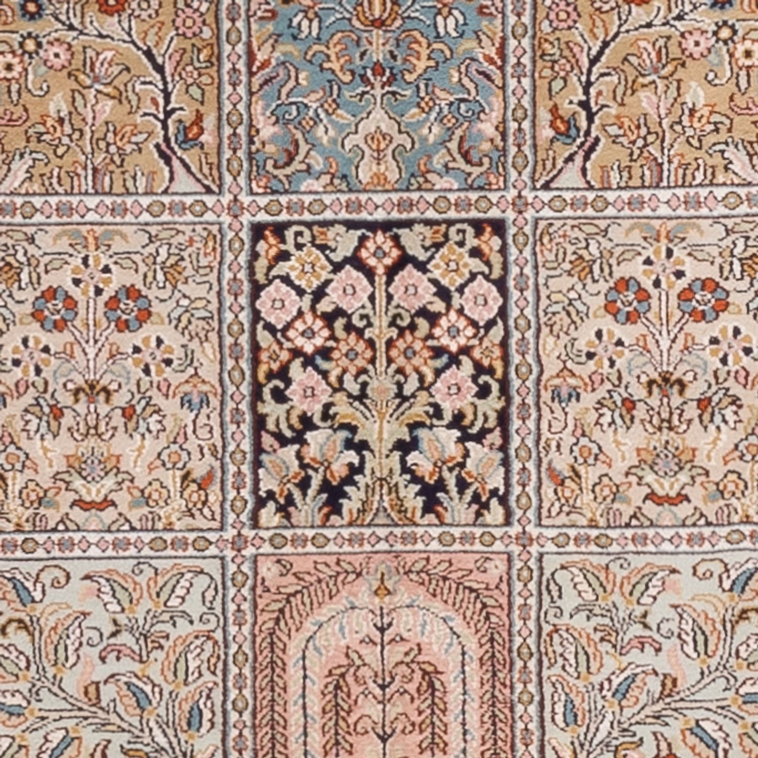Løber Silketæppe - Kashmir Silk - 280 x 80 cm - mørk beige