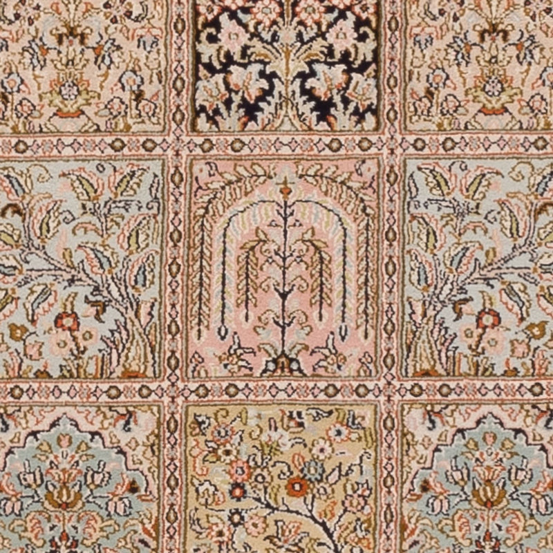 Løber Silketæppe - Kashmir Silk - 282 x 79 cm - mørk beige