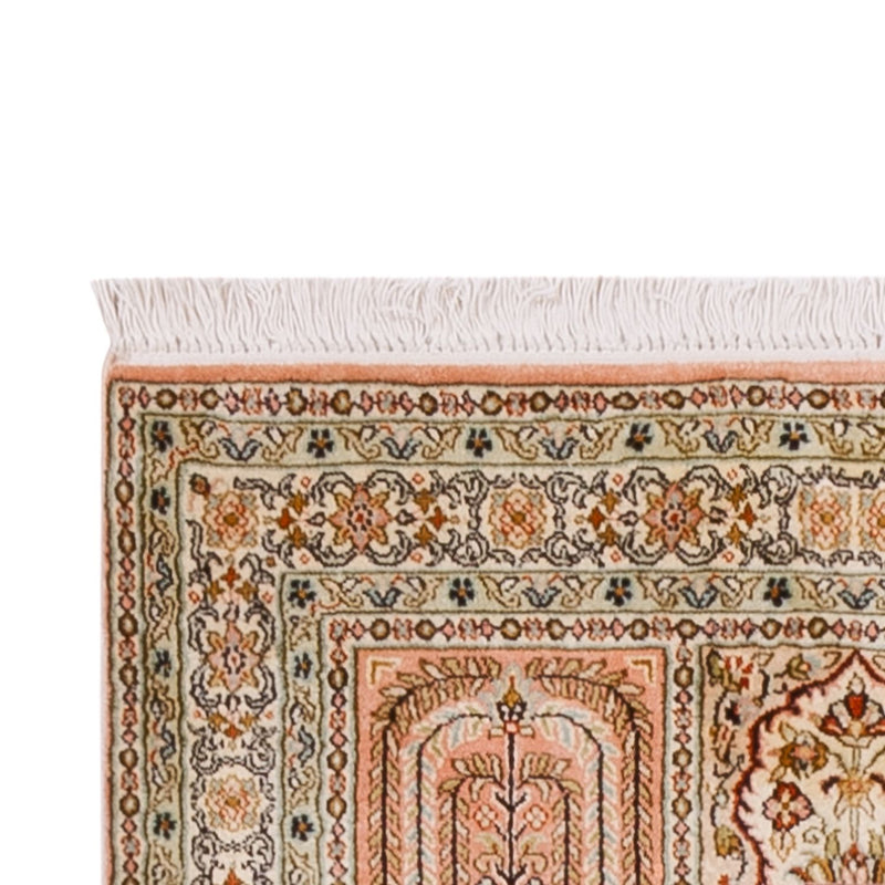 Løber Silketæppe - Kashmir Silk - 310 x 81 cm - mørk beige