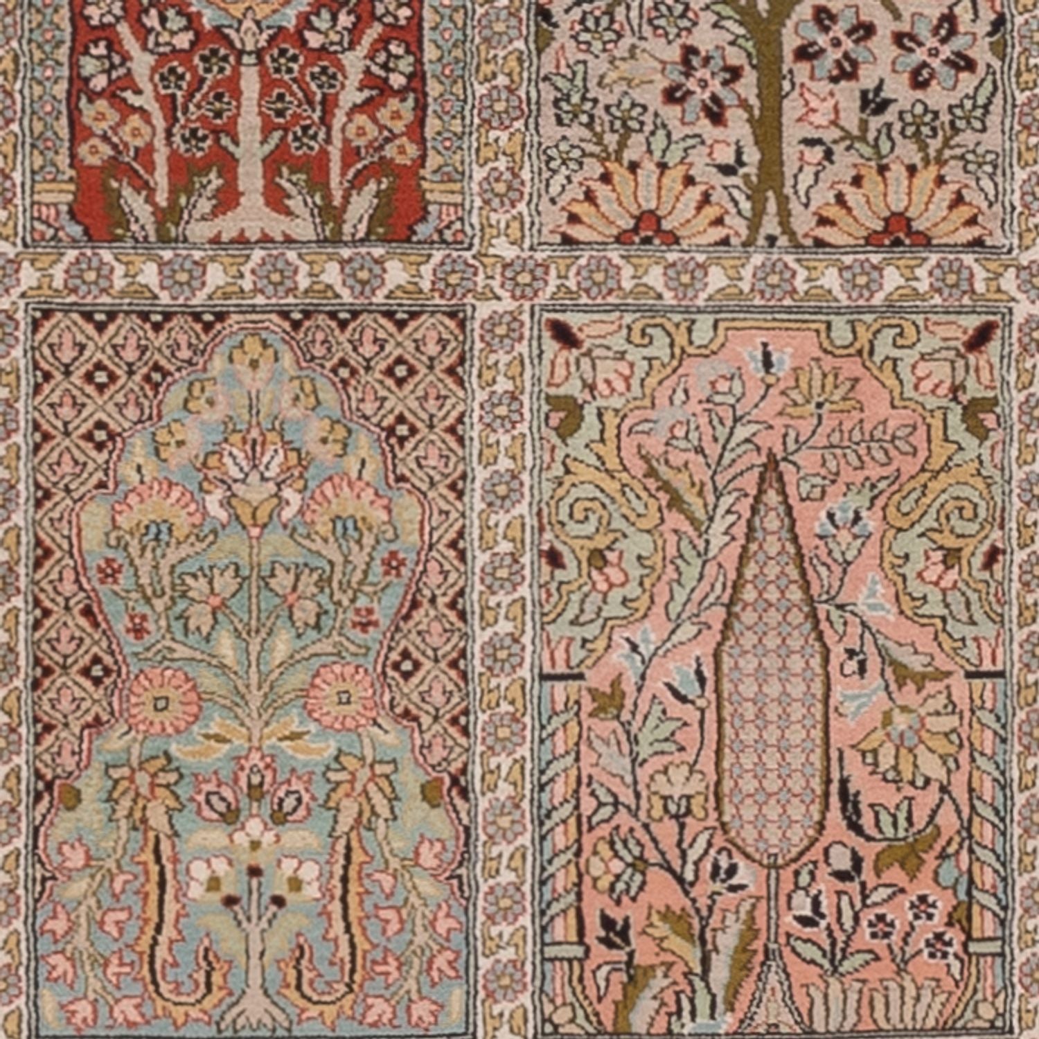 Løber Silketæppe - Kashmir Silk - 287 x 79 cm - mørk beige