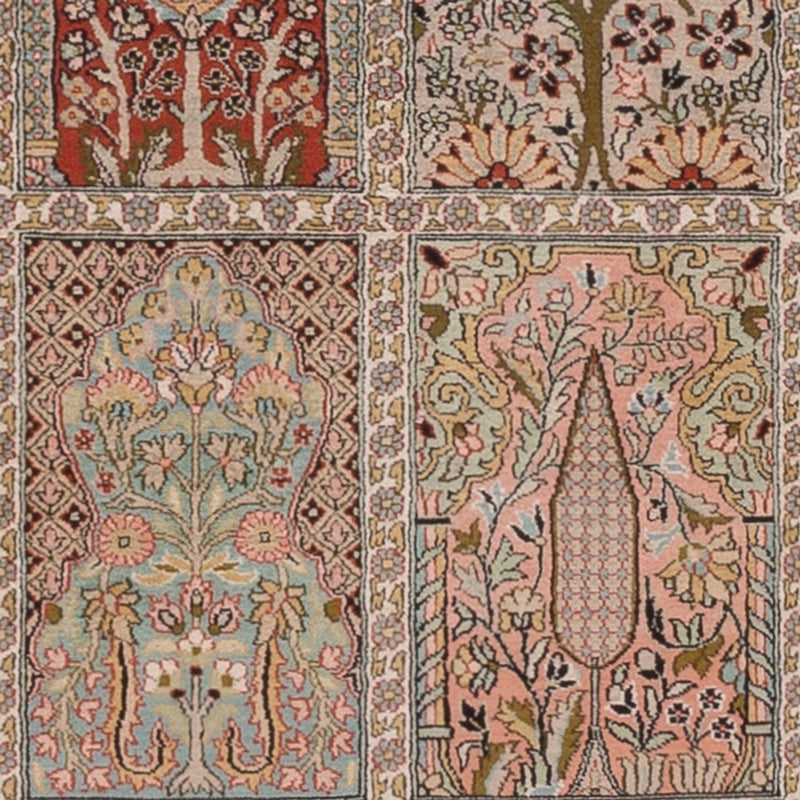 Løber Silketæppe - Kashmir Silk - 287 x 79 cm - mørk beige