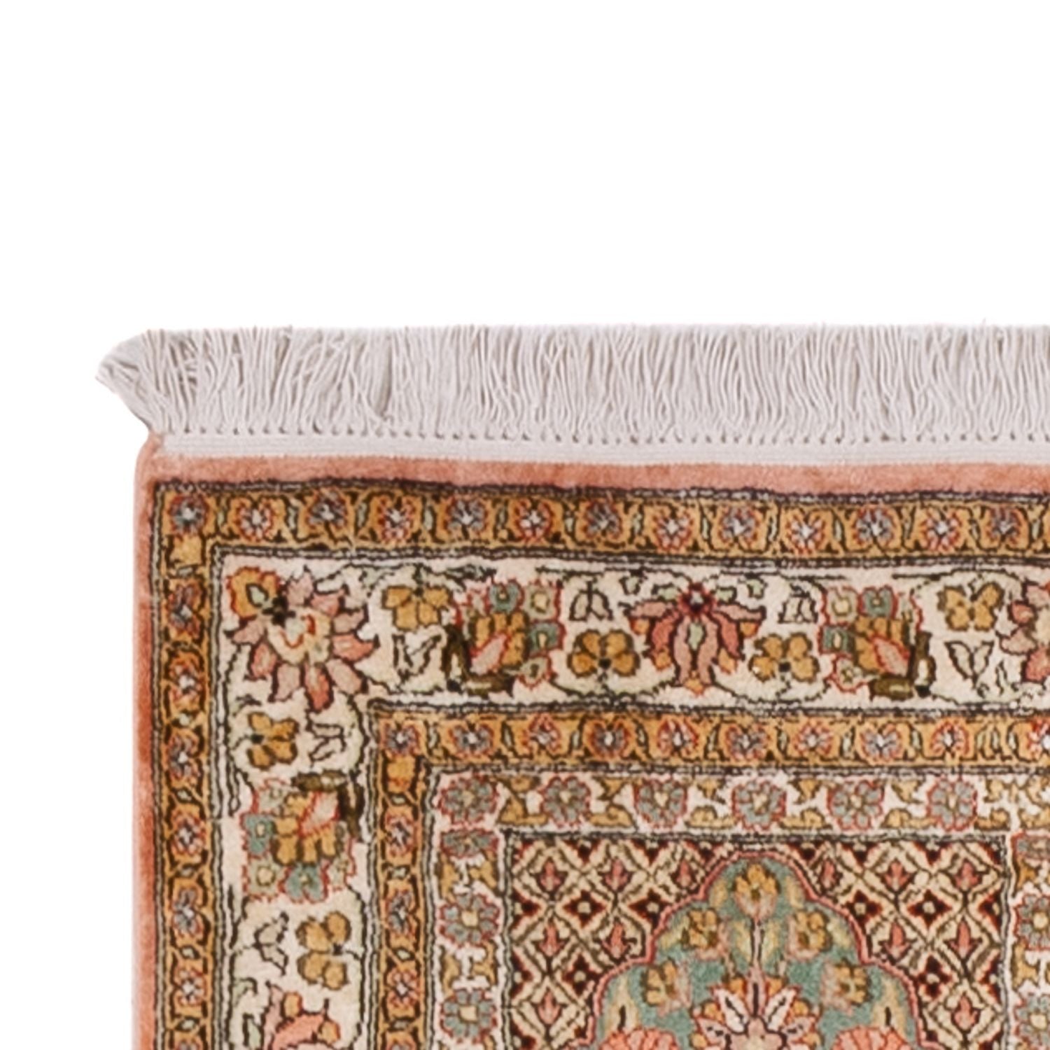 Løber Silketæppe - Kashmir Silk - 287 x 79 cm - mørk beige