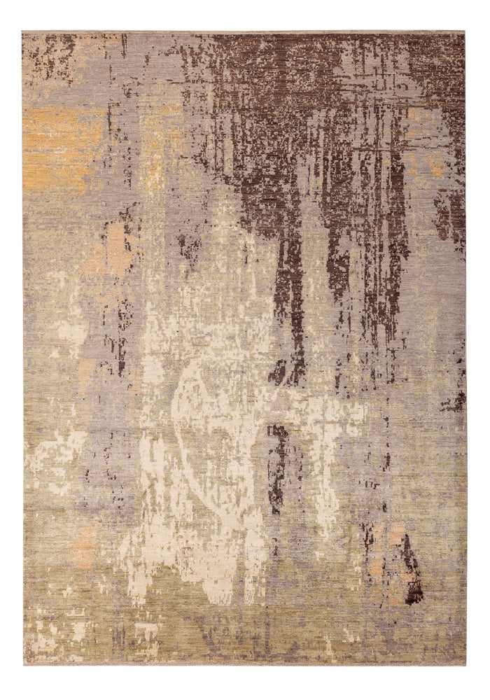 Designer Teppich - 300 x 209 cm - silber