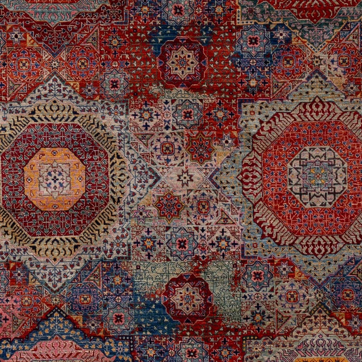 Designer tæppe - 292 x 249 cm - flerfarvet
